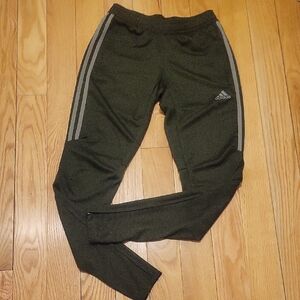 Adidas Climacool Forest Green Joggers with Silver Stripes